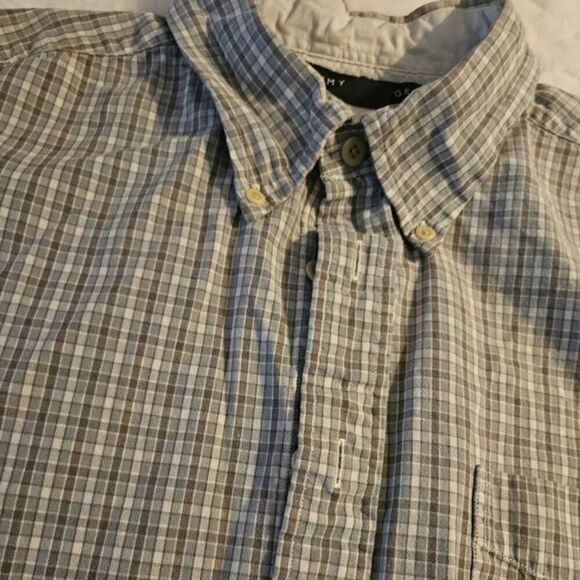 Vintage Tommy Hilfiger Shirt Men's XL Brown Plaid Long Sleeve Preppy GUC - Picture 2 of 5